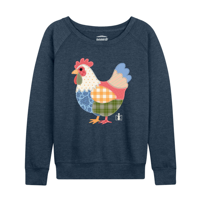 Case IH - Patchwork Chicken - Women's French Terry Long Sleeve Pullover