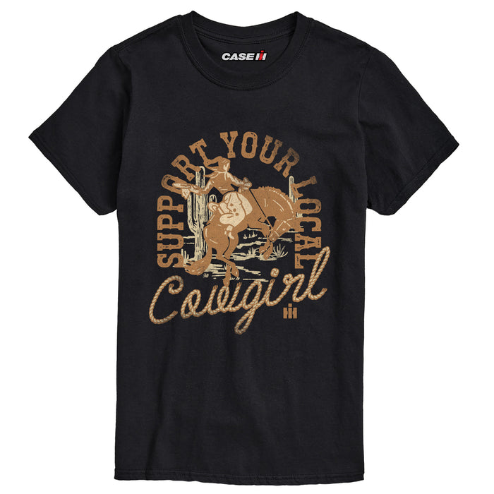 Case IH - Support Your Local Cowgirl Distressed Vintage - Men's Short Sleeve Tee