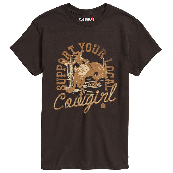 Case IH - Support Your Local Cowgirl Distressed Vintage - Men's Short Sleeve Tee