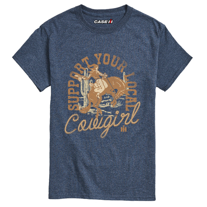 Case IH - Support Your Local Cowgirl Distressed Vintage - Men's Short Sleeve Tee
