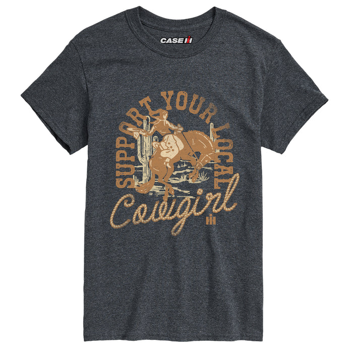 Case IH - Support Your Local Cowgirl Distressed Vintage - Men's Short Sleeve Tee