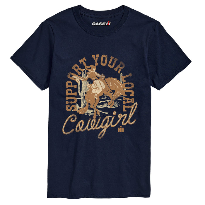 Case IH - Support Your Local Cowgirl Distressed Vintage - Men's Short Sleeve Tee