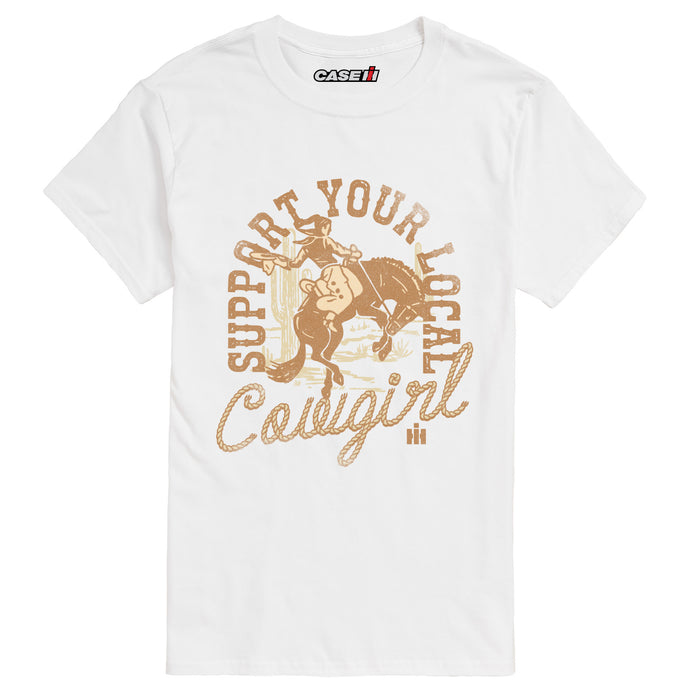 Case IH - Support Your Local Cowgirl Distressed Vintage - Men's Short Sleeve Tee