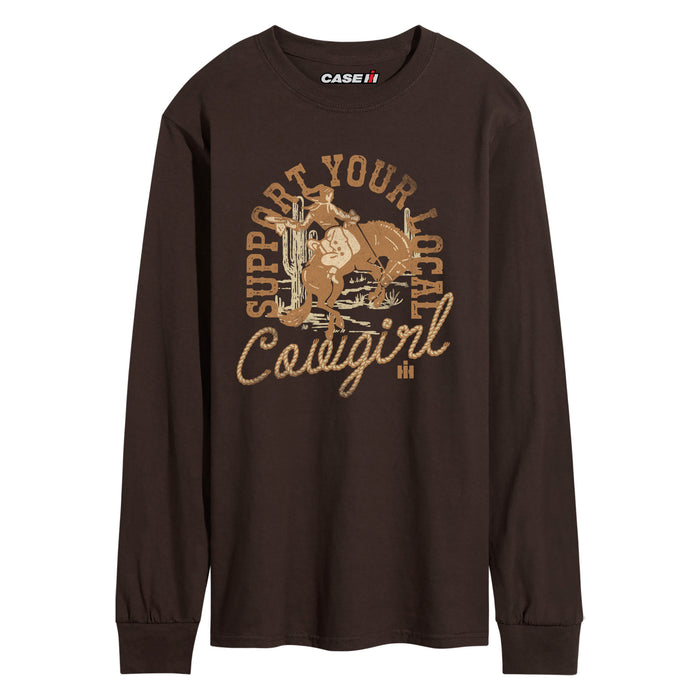 Case IH - Support Your Local Cowgirl Vintage Faded - Men's Long Sleeve Tee