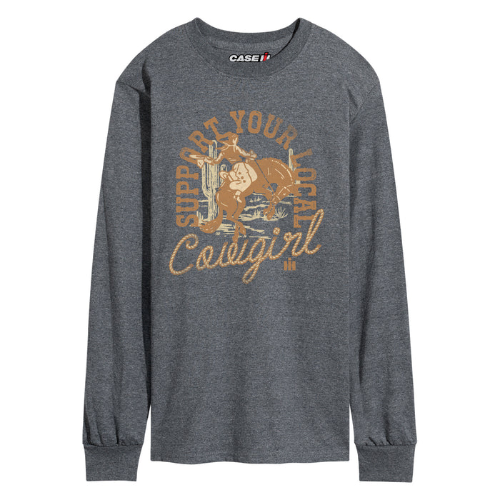 Case IH - Support Your Local Cowgirl Vintage Faded - Men's Long Sleeve Tee