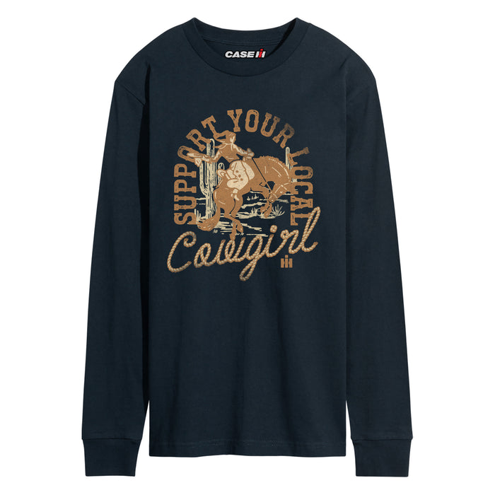 Case IH - Support Your Local Cowgirl Vintage Faded - Men's Long Sleeve Tee