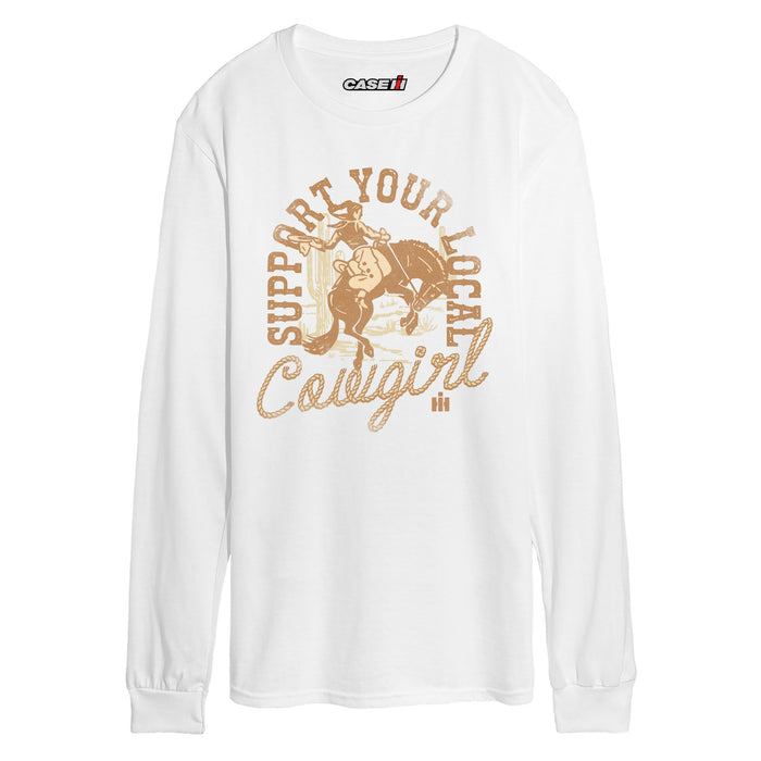 Case IH - Support Your Local Cowgirl Vintage Faded - Men's Long Sleeve Tee