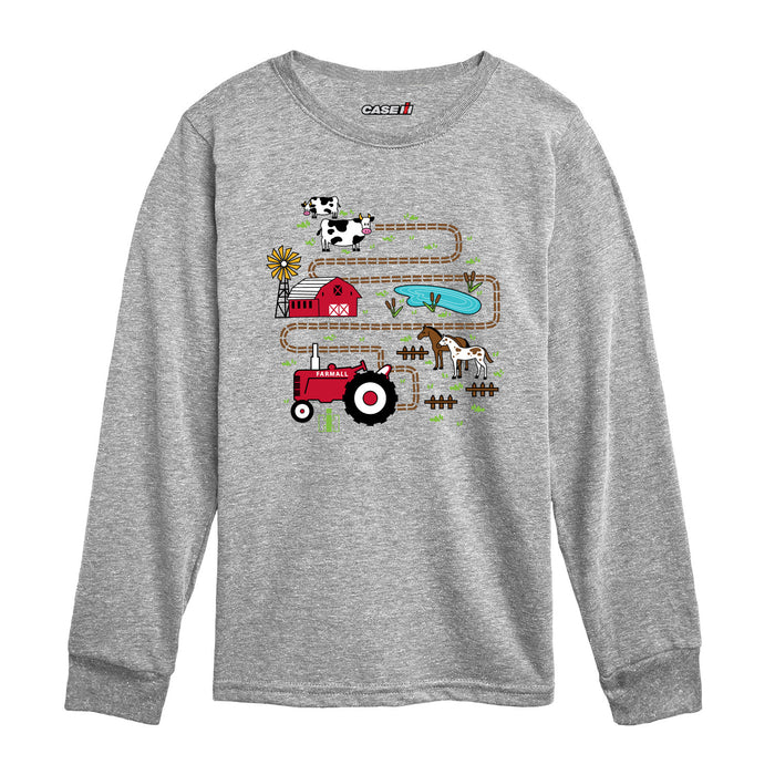 Case IH - Tractor Road Map - Toddler Long Sleeve Tee