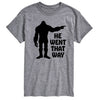 Sasquatch He Went That Way Mens Big and Tall Short Sleeve Tee