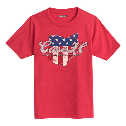 Case Ih Country Patriotic Oh Kids Short Sleeve Tee