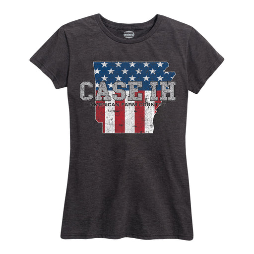 Case Ih Country Patriotic Ar Ladies Short Sleeve Classic Fit Tee