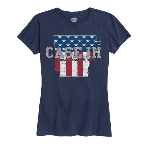 Case Ih Country Patriotic Ar Ladies Short Sleeve Classic Fit Tee