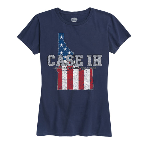 Case Ih Country Patriotic Id Ladies Short Sleeve Classic Fit Tee