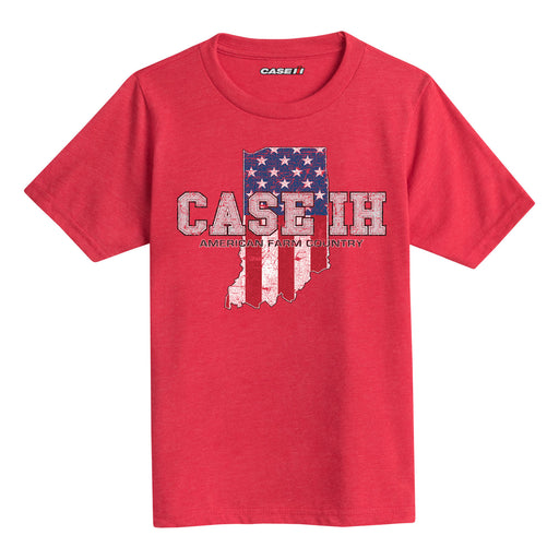 Case Ih Country Patriotic In Kids Short Sleeve Tee