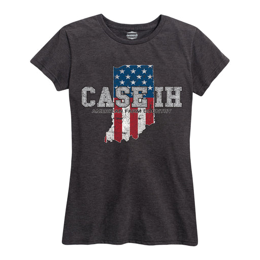 Case Ih Country Patriotic In Ladies Short Sleeve Classic Fit Tee