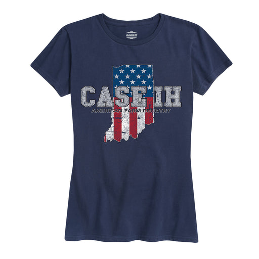 Case Ih Country Patriotic In Ladies Short Sleeve Classic Fit Tee