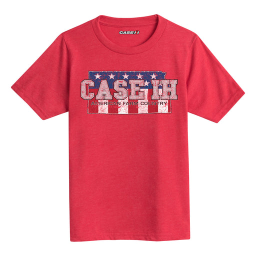 Case Ih Country Patriotic Ks Kids Short Sleeve Tee