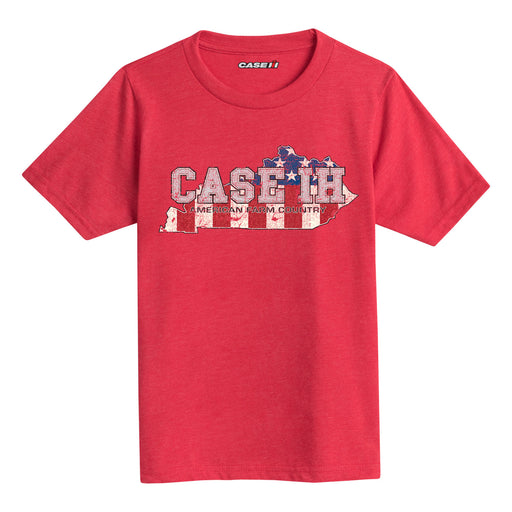 Case Ih Country Patriotic Ky Kids Short Sleeve Tee