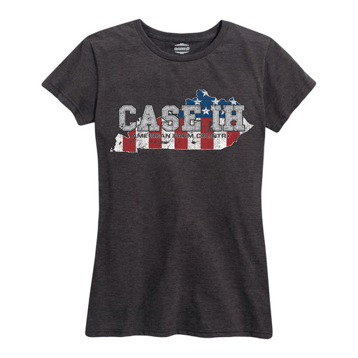 Case Ih Country Patriotic Ky Ladies Short Sleeve Classic Fit Tee