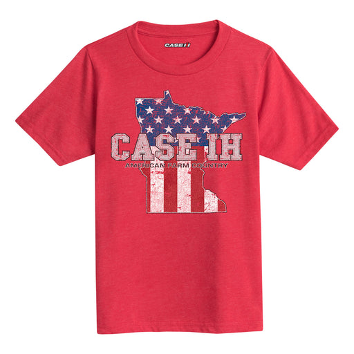 Case Ih Country Patriotic Mn Kids Short Sleeve Tee