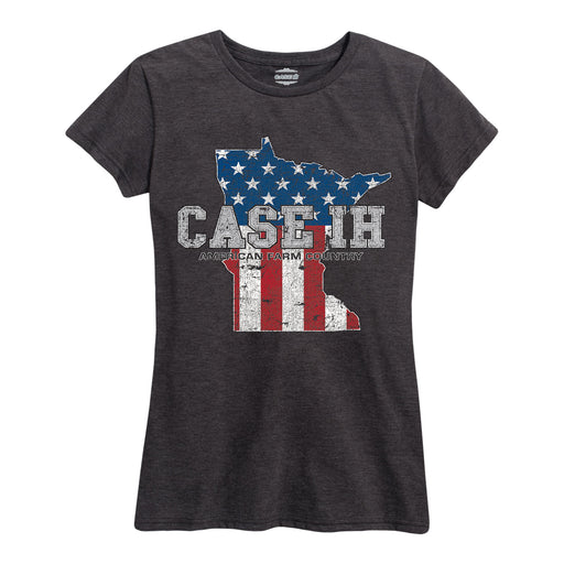 Case Ih Country Patriotic Mn Ladies Short Sleeve Classic Fit Tee