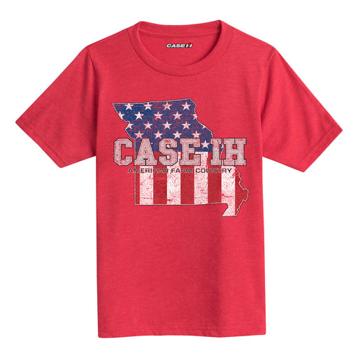 Case Ih Country Patriotic Mo Kids Short Sleeve Tee