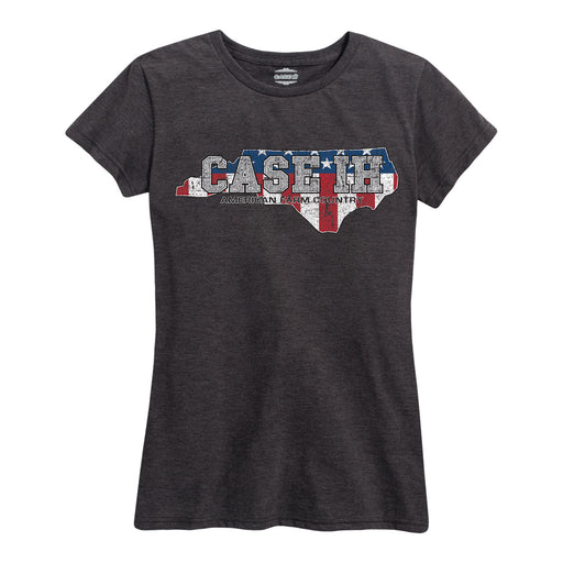 Case Ih Country Patriotic Nc Ladies Short Sleeve Classic Fit Tee