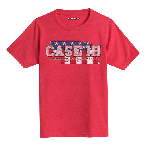 Case Ih Country Patriotic Ne Kids Short Sleeve Tee