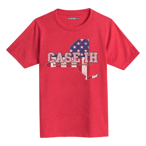 Case Ih Country Patriotic Ny Kids Short Sleeve Tee