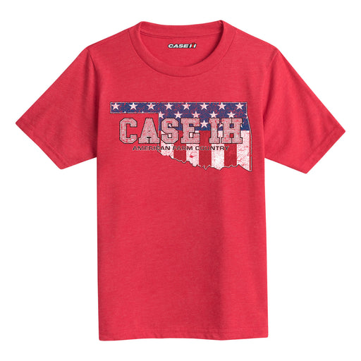 Case Ih Country Patriotic Ok Kids Short Sleeve Tee