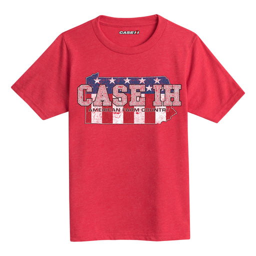 Case Ih Country Patriotic Pa Kids Short Sleeve Tee