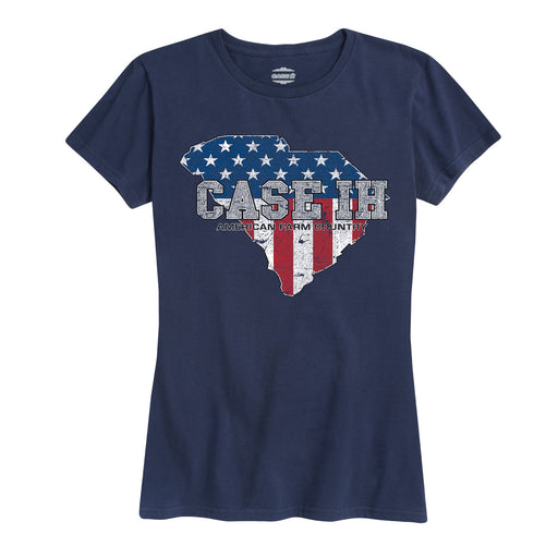 Case Ih Country Patriotic Sc Ladies Short Sleeve Classic Fit Tee