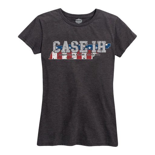 Case Ih Country Patriotic Tn Ladies Short Sleeve Classic Fit Tee