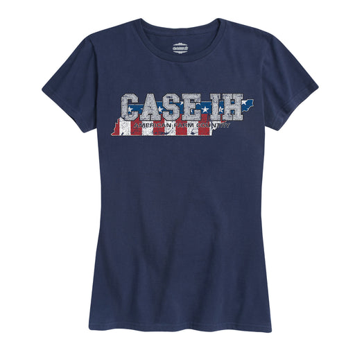 Case Ih Country Patriotic Tn Ladies Short Sleeve Classic Fit Tee