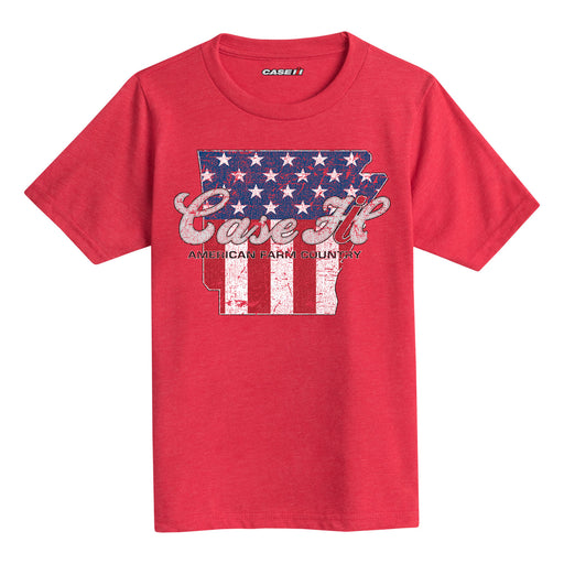 Case Ih Country Patriotic Ar Kids Short Sleeve Tee