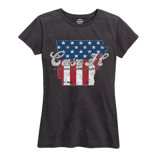 Case Ih Country Patriotic Ar Ladies Short Sleeve Classic Fit Tee