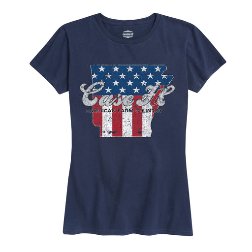 Case Ih Country Patriotic Ar Ladies Short Sleeve Classic Fit Tee