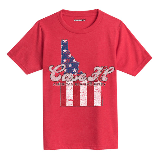 Case Ih Country Patriotic Id Kids Short Sleeve Tee