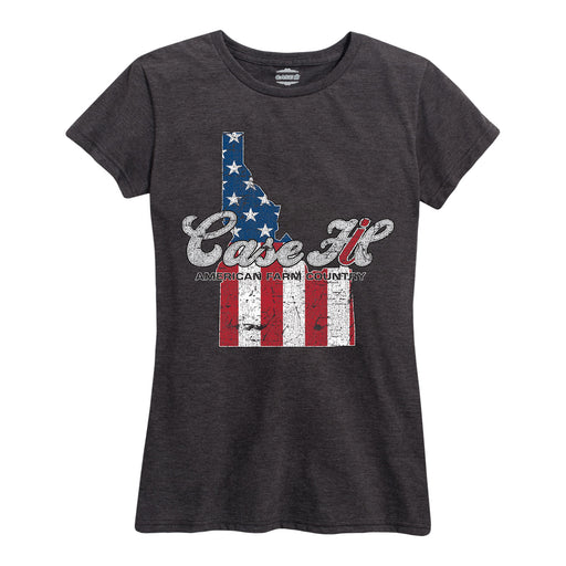 Case Ih Country Patriotic Id Ladies Short Sleeve Classic Fit Tee