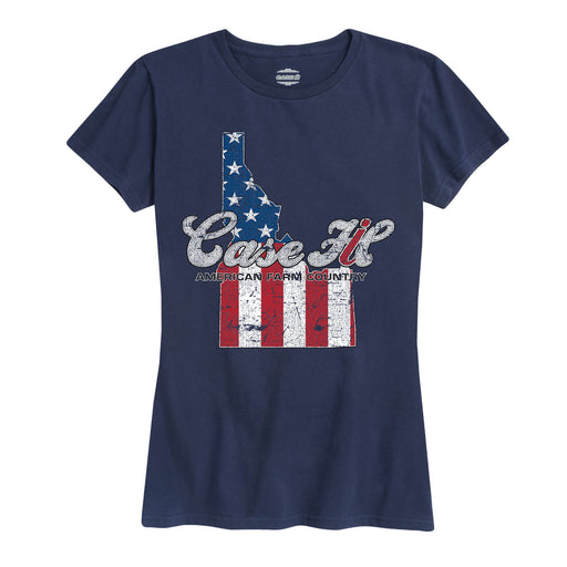 Case Ih Country Patriotic Id Ladies Short Sleeve Classic Fit Tee