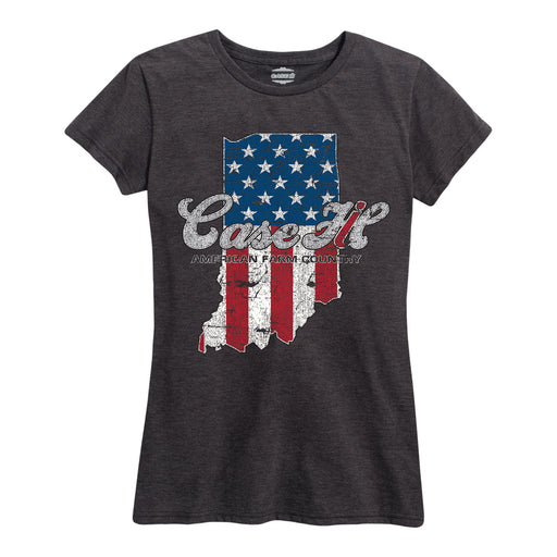 Case Ih Country Patriotic In Ladies Short Sleeve Classic Fit Tee