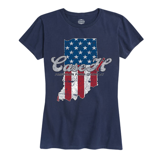 Case Ih Country Patriotic In Ladies Short Sleeve Classic Fit Tee