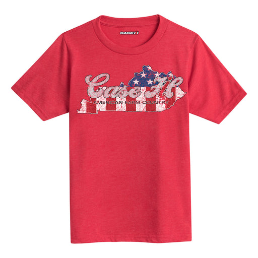 Case Ih Country Patriotic Ky Kids Short Sleeve Tee