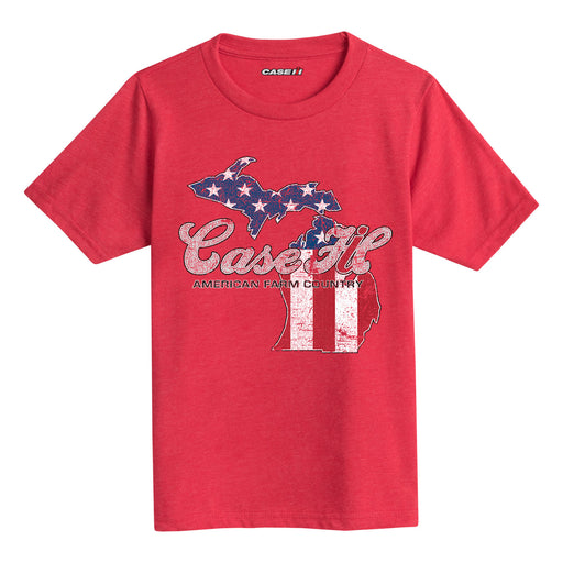 Case Ih Country Patriotic Mi Kids Short Sleeve Tee