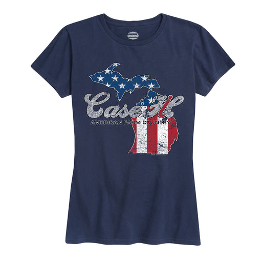 Case Ih Country Patriotic Mi Ladies Short Sleeve Classic Fit Tee