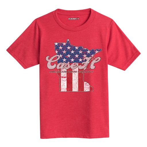 Case Ih Country Patriotic Mn Kids Short Sleeve Tee