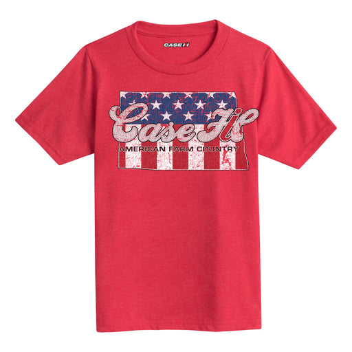 Case Ih Country Patriotic Nd Kids Short Sleeve Tee