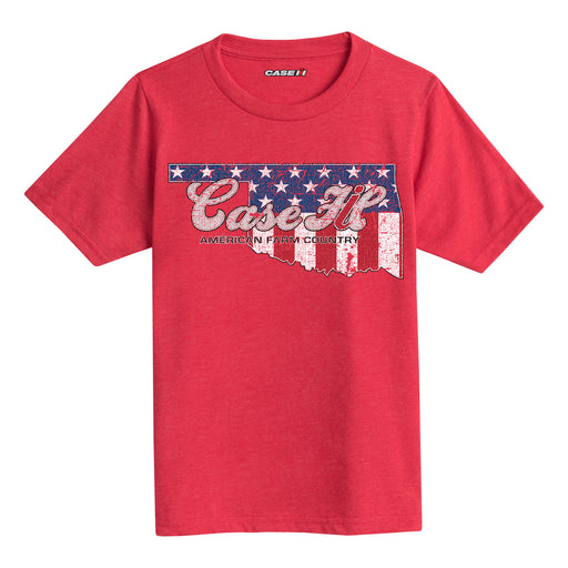 Case Ih Country Patriotic Ok Kids Short Sleeve Tee