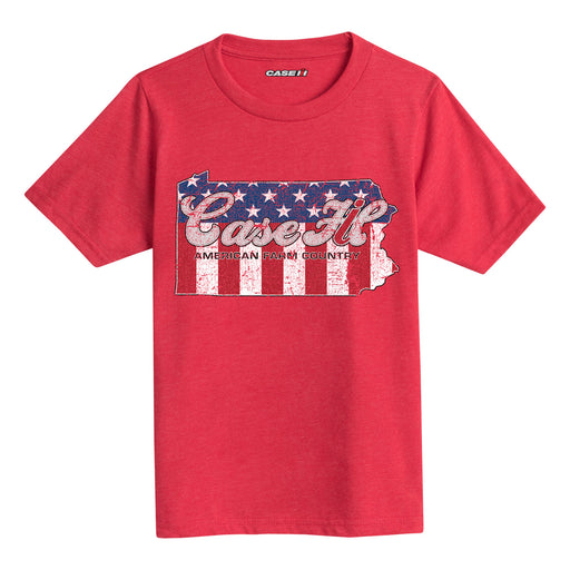 Case Ih Country Patriotic Pa Kids Short Sleeve Tee