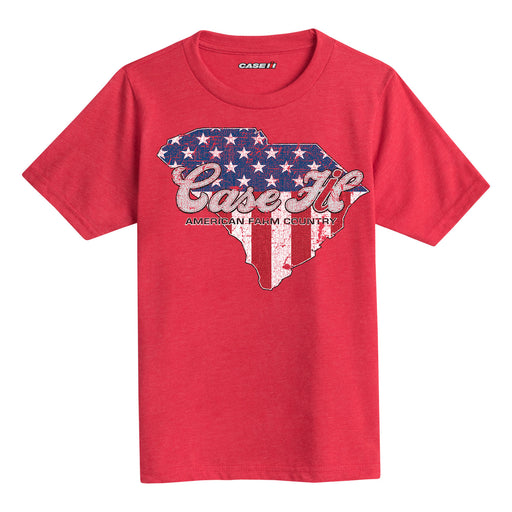 Case Ih Country Patriotic Sc Kids Short Sleeve Tee